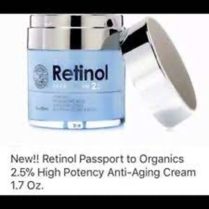 Brand New & SEALED Passport to Organics (Retinol 2.5%) Face Cream 1.7 oz